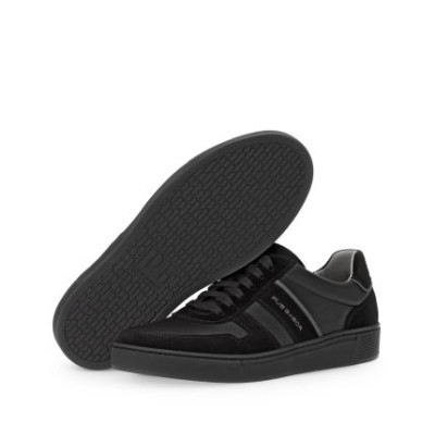 tennis cuir noir + cuir suèdé|Grande taille homme|Pius Gabor