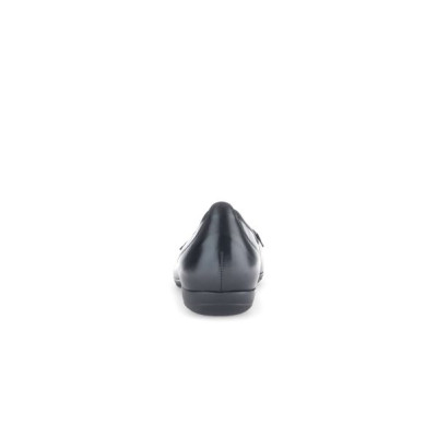 ballerine cuir noir bijou|Grande taille femme|Gabor
