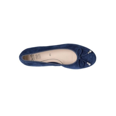 Ballerine en velours cuir bleu avec noeud | Grande pointure femme | ARA