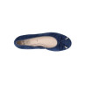 Ballerine en velours cuir bleu avec noeud | Grande pointure femme | ARA