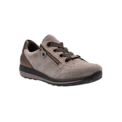 Chaussure basket de ville taupe| Grande taille femme |ARA