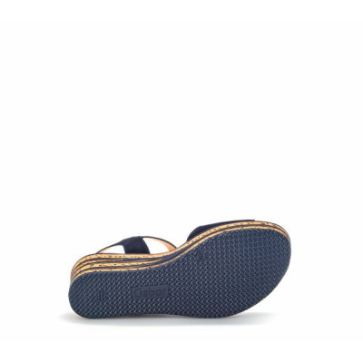 Sandale compensée marine avec semelle liège|Grande pointure femme |GABOR