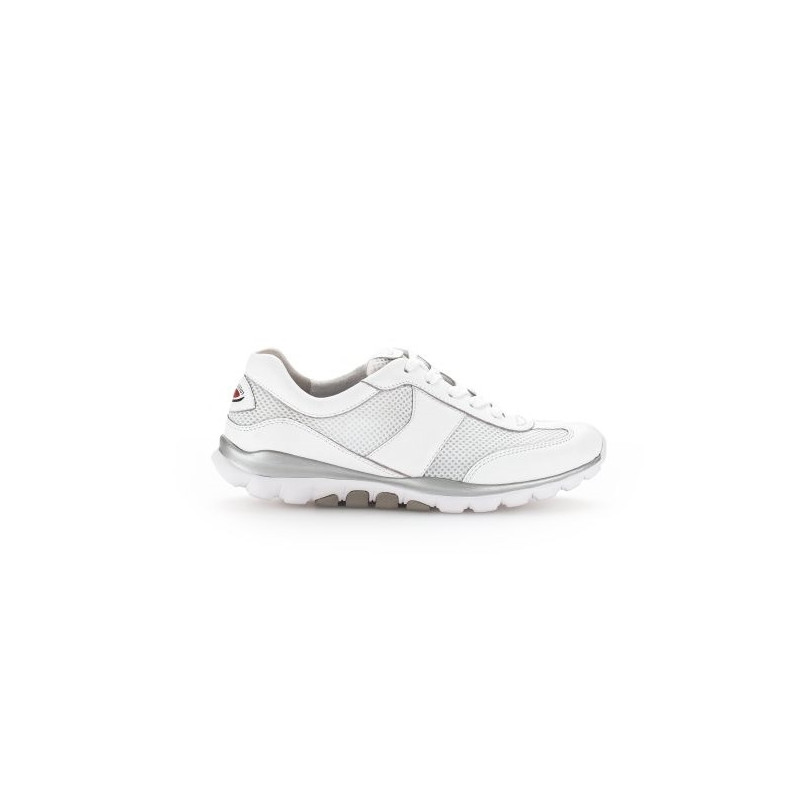 tennis de marche knit et cuir blanc | Grande pointure femme | Gabor
