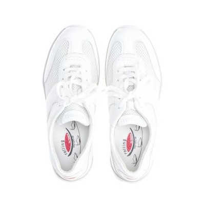 tennis de marche knit et cuir blanc | Grande pointure femme | Gabor
