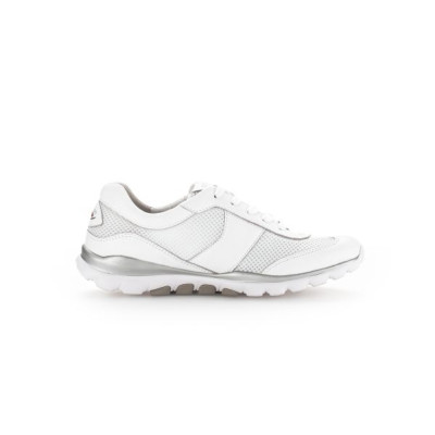 tennis de marche knit et cuir blanc | Grande pointure femme | Gabor