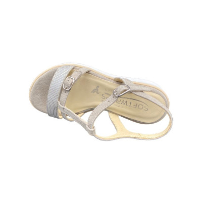 Sandale plate beige en nubuck | Petite pointure femme | Softwaves