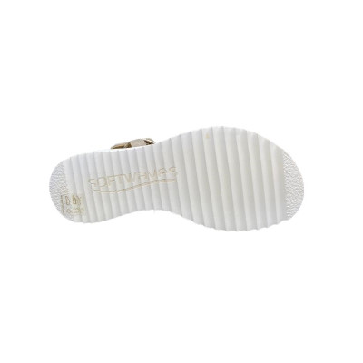 Sandale plate beige en nubuck | Petite pointure femme | Softwaves