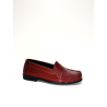 Chaussure mocassin souple en cuir rouge| Petite taille femme| GEO REINO