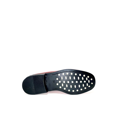 Chaussure mocassin souple en cuir rouge| Petite taille femme| GEO REINO