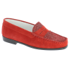 Mocassin souple en velours cuir rouge | Petite pointure femme | Geo Reino