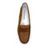 Mocassin souple cognac en velours cuir | Petite pointure femme | Geo Reino