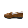 Mocassin souple cognac en velours cuir | Petite pointure femme | Geo Reino