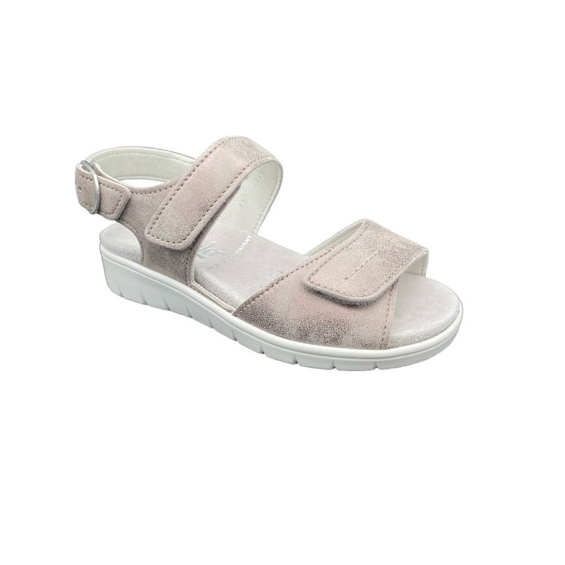 Sandale velours beige |Petite taille femme|Semler