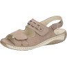 Sandale confort 2 velcros en nubuck taupe| Grande taille femme | Waldlaufer