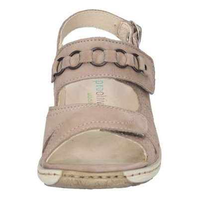 Sandale confort 2 velcros en nubuck taupe| Grande taille femme | Waldlaufer
