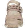 Sandale confort 2 velcros en nubuck taupe| Grande taille femme | Waldlaufer
