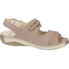 Sandale confort 2 velcros en nubuck taupe| Grande taille femme | Waldlaufer