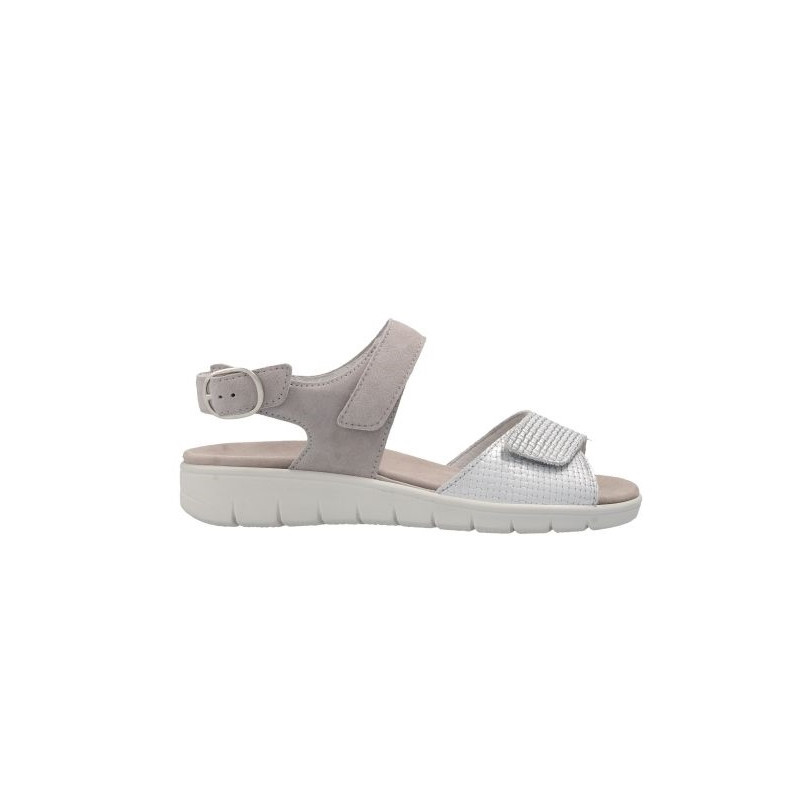 Sandale petit talon semelle amovible beige| Grande taille femme | Semler