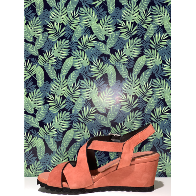 Sandale compensée rosé| Petite taille femme | Ellen Kassel