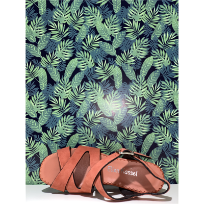 Sandale compensée rosé| Petite taille femme | Ellen Kassel