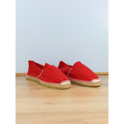 Espadrille tissus rouge| Grande taille homme | Don Quichosse