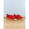 Espadrille tissus rouge| Grande taille homme | Don Quichosse