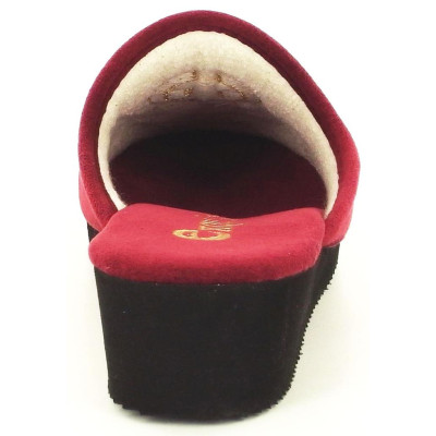 Chausson Mule prune alcantara lavable |Petite Taille Femme | EXQUISE