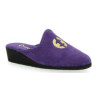 Chausson mule compensé violet alcantara lavable | Petite pointure femme | EXQUISE