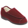 Chausson à velcro tissus bordeaux | Grande pointure homme | FARGEOT