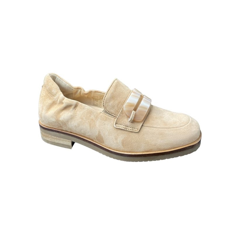 Mocassin habillé en nubuck noisette|Petite taille femme|Softwaves