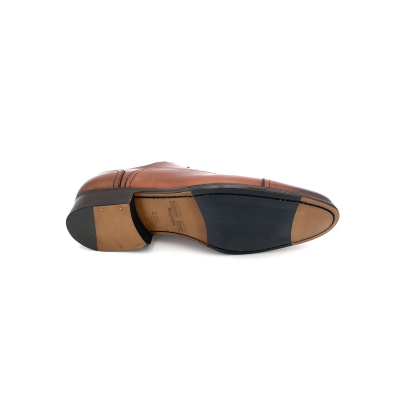 Richelieu en cuir cognac bout coupé | Petite Taille Homme | Alexander Bennett