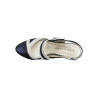 Sandale en cuir marine bout fermé avec bride en Petite Taille pour Femme