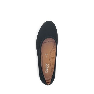 ballerine nubuck noir|Grande taille femme|Gabor