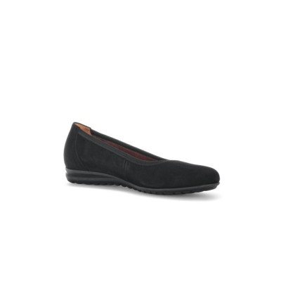 ballerine nubuck noir|Grande taille femme|Gabor