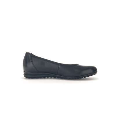 Ballerine sport en cuir lisse noir | Grande taille femme | Gabor