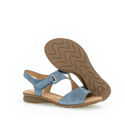 sandale sport nubuck bleu ciel| Grande taille femme | Gabor