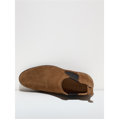 Boots chelsea en daim cognac | Petite taille homme | PAIRE ET FILS