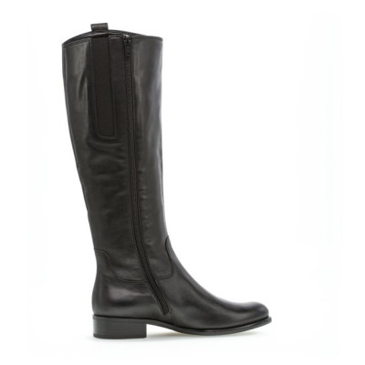 botte plate noir mollet M|Grande taille femme|Gabor