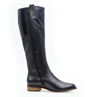Chaussure botte cavalière en cuir marine |Grande taille femme | GABOR