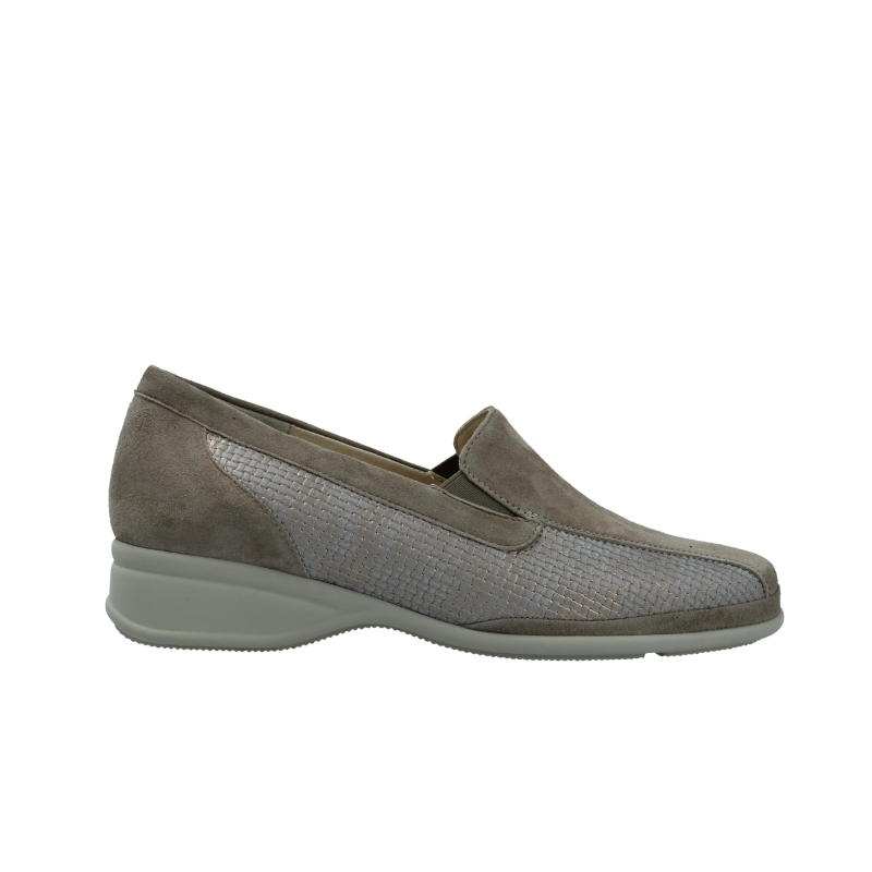 Mocassin confort velours beige| petite taille femme | Semler