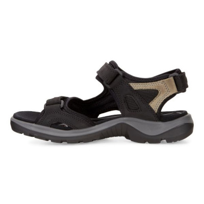 Sandale de marche 3 velcros noir|Petite taille homme|Ecco
