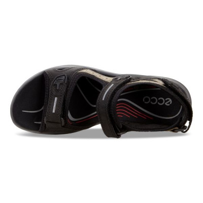 Sandale de marche 3 velcros noir|Petite taille homme|Ecco