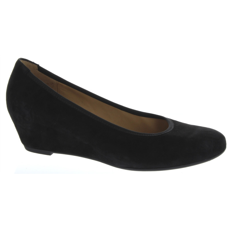 escarpin compensé en cuir velours | Grande taille femme | GABOR