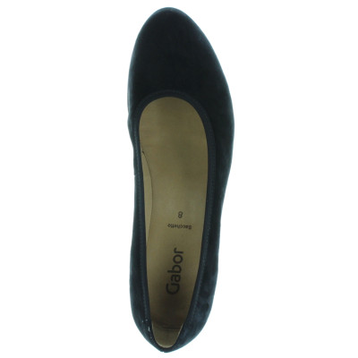 escarpin compensé en cuir velours | Grande taille femme | GABOR