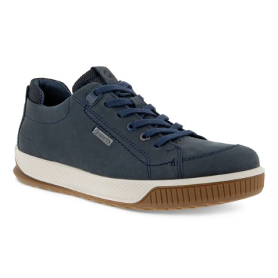 Sneaker cuir marine en goretex en grande pointure homme |ECCO