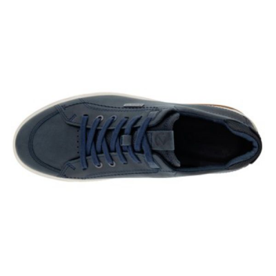 Sneaker cuir marine en goretex en grande pointure homme |ECCO