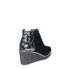 SOFTWAVES | Bottine sur talon compensé en nubuck noir | petite pointure femme