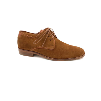 Derby cognac en daim | Petite pointure homme | Paire et Fils