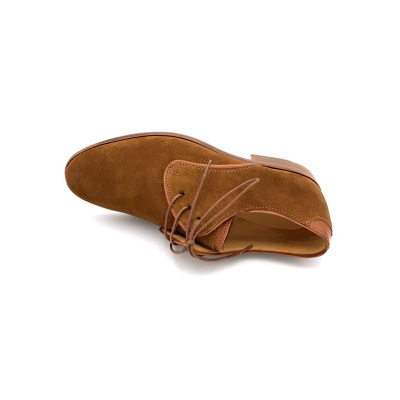 Derby cognac en daim | Petite pointure homme | Paire et Fils