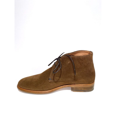 Bottines à lacets nubuck marron| Petite taille homme| Paire et fils